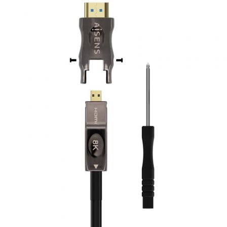 Aisens Cable HDMI V2.1 AOC Desmontable 50m 8K@60Hz 4K@120Hz Negro Aisens Cable HDMI V2.1 AOC Desmontable 50m 8K@60Hz 4K@120Hz Negro